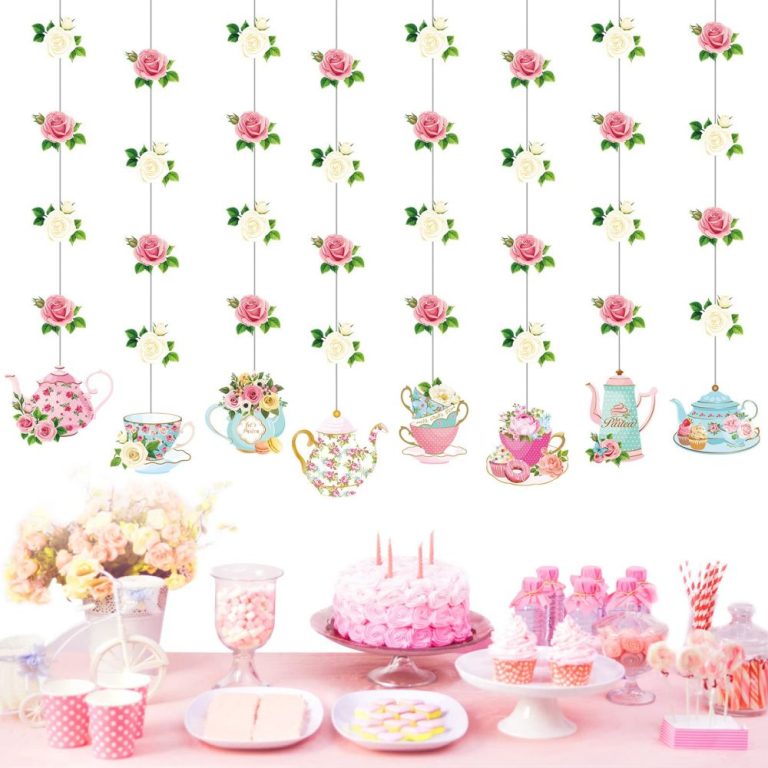 Floral Tea Party Decorations Hanging Garland