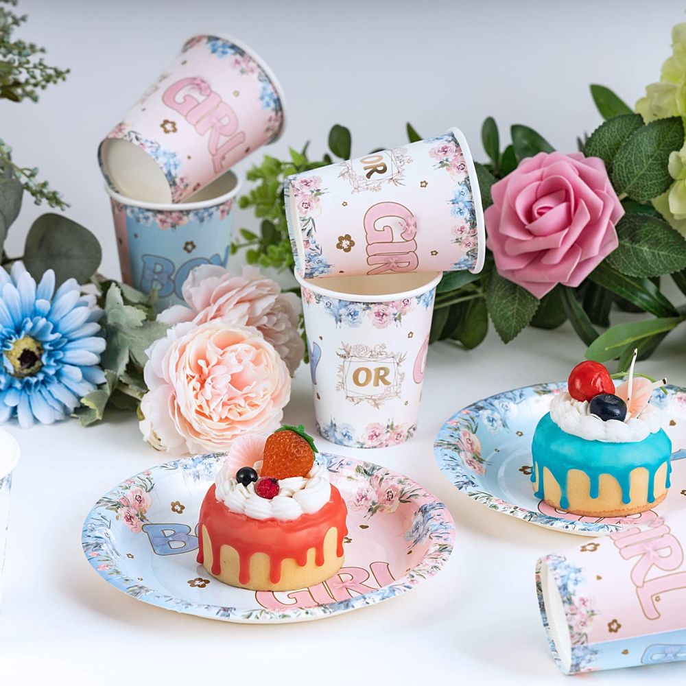 Girl or Boy Party Tableware with cups and plates
