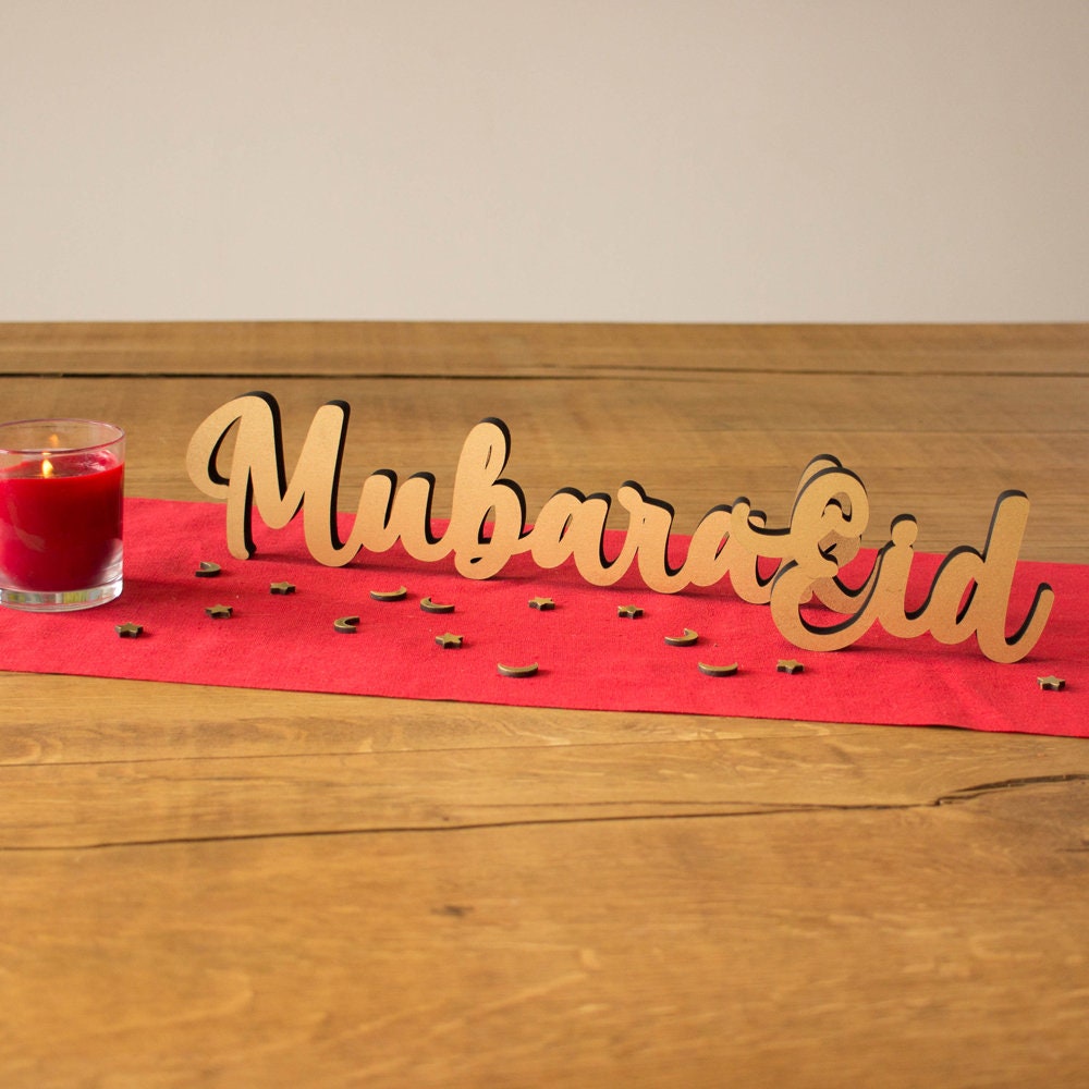 Gold Eid Mubarak Party Table Centerpieces