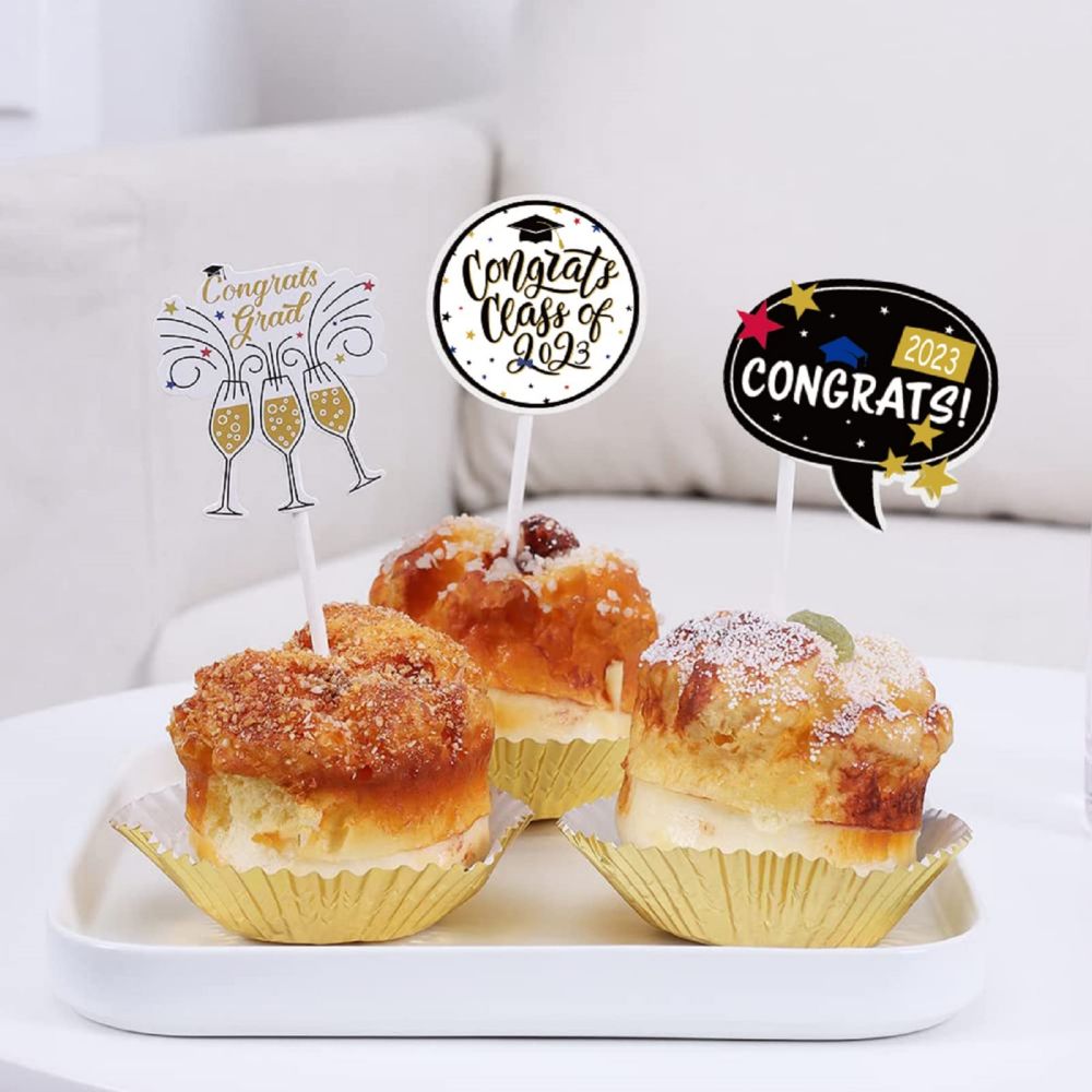 Graduation Cupcake Toppers Set for Graduation Party