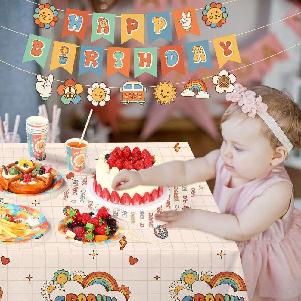 Groovy Party Supplies Birthday Party Decorations Baby Girl