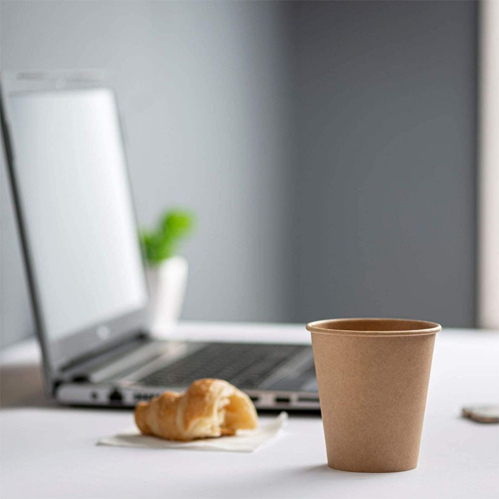 Hot Coffee Cups Kraft Disposable Paper Cups