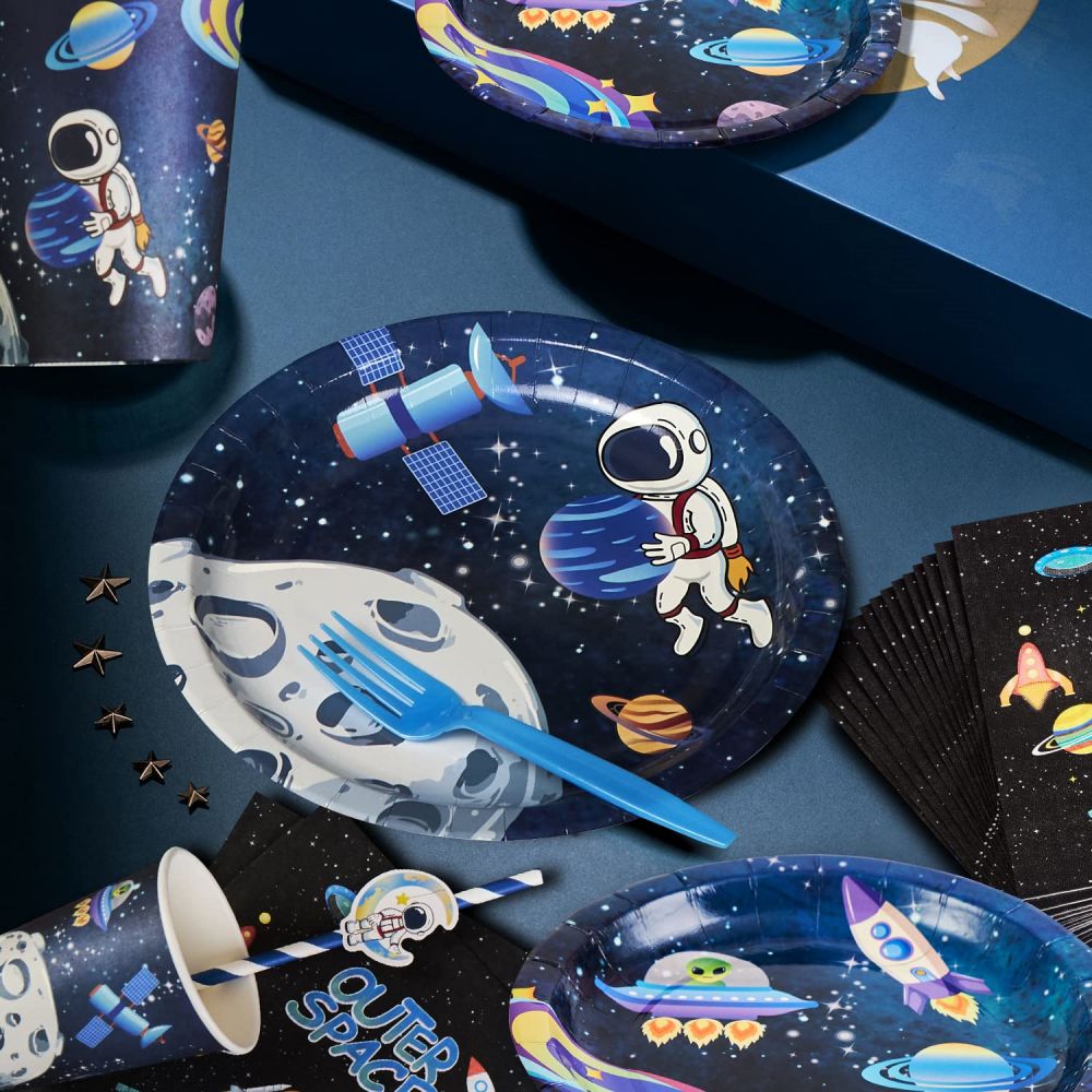 Outer Space Party Supplies Planet Disposable Plates