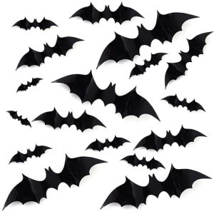 DIY Halloween Party Supplies PVC 3D Decorative Scary Bats Wall Decal Wall Sticker