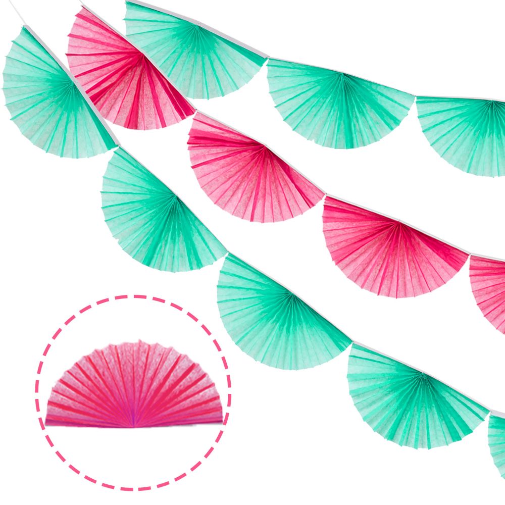 Pink Green Decorative Garlands