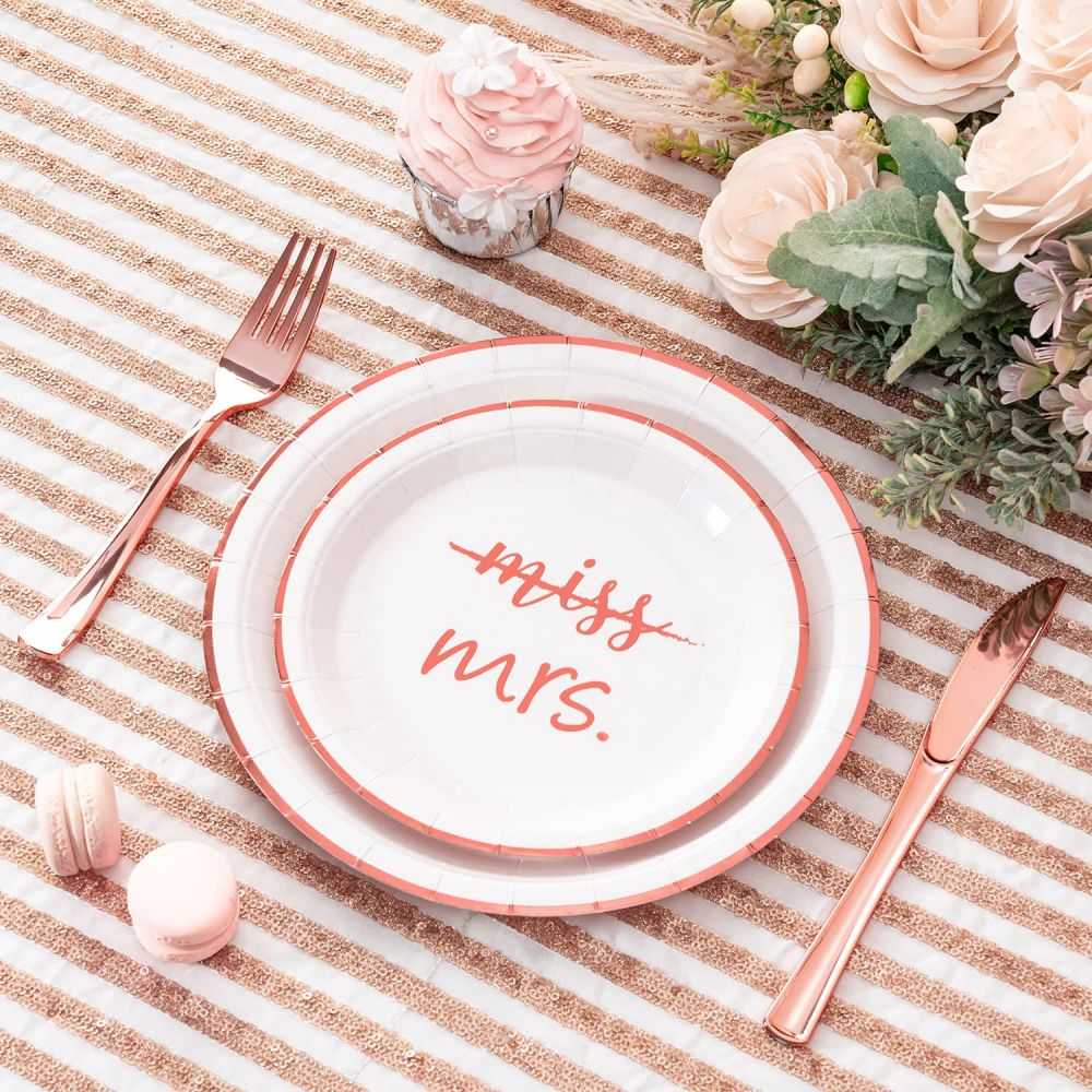 Rose Gold Miss to Mrs Plates