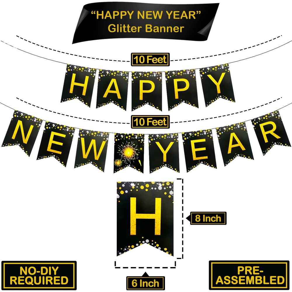Shiny Gold New Years Eve Party Supplies