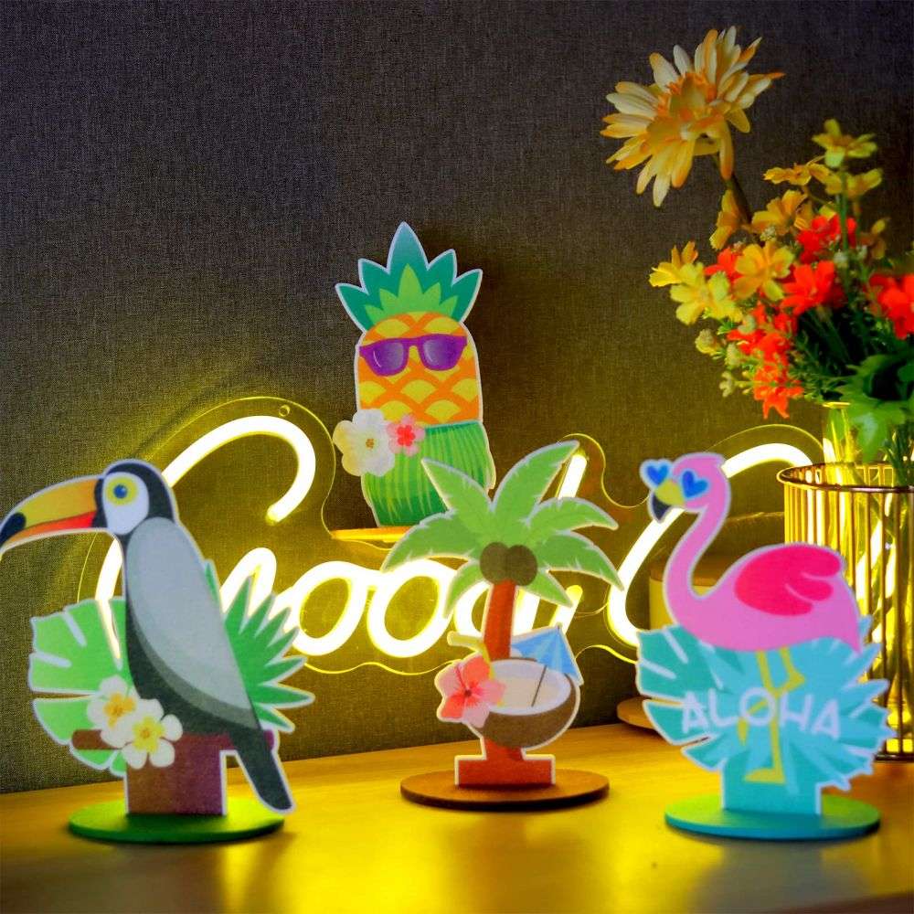 Summer Hawaiian Party Decorations Felt Table Centerpieces