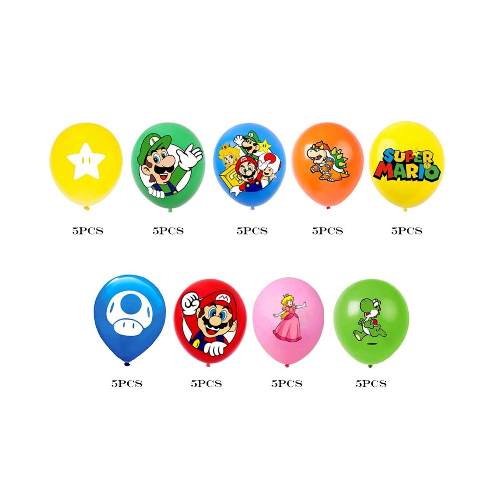 Super Bros Party Decorations with Party Balloons