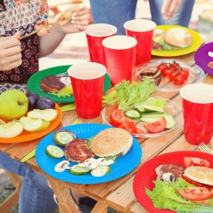 bright disposable plates tableware