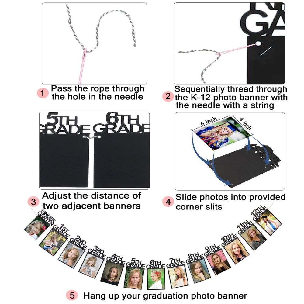 installation steps for graduation photo banner