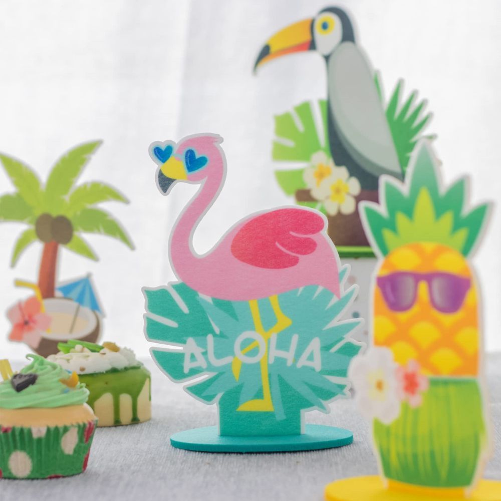 luau Hawaiian felt table centerpieces