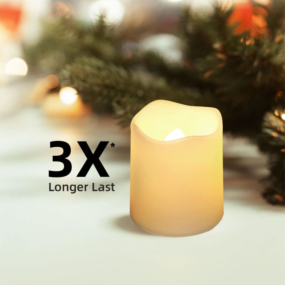 pack of 3 Flameless Flickering Electric fake candles