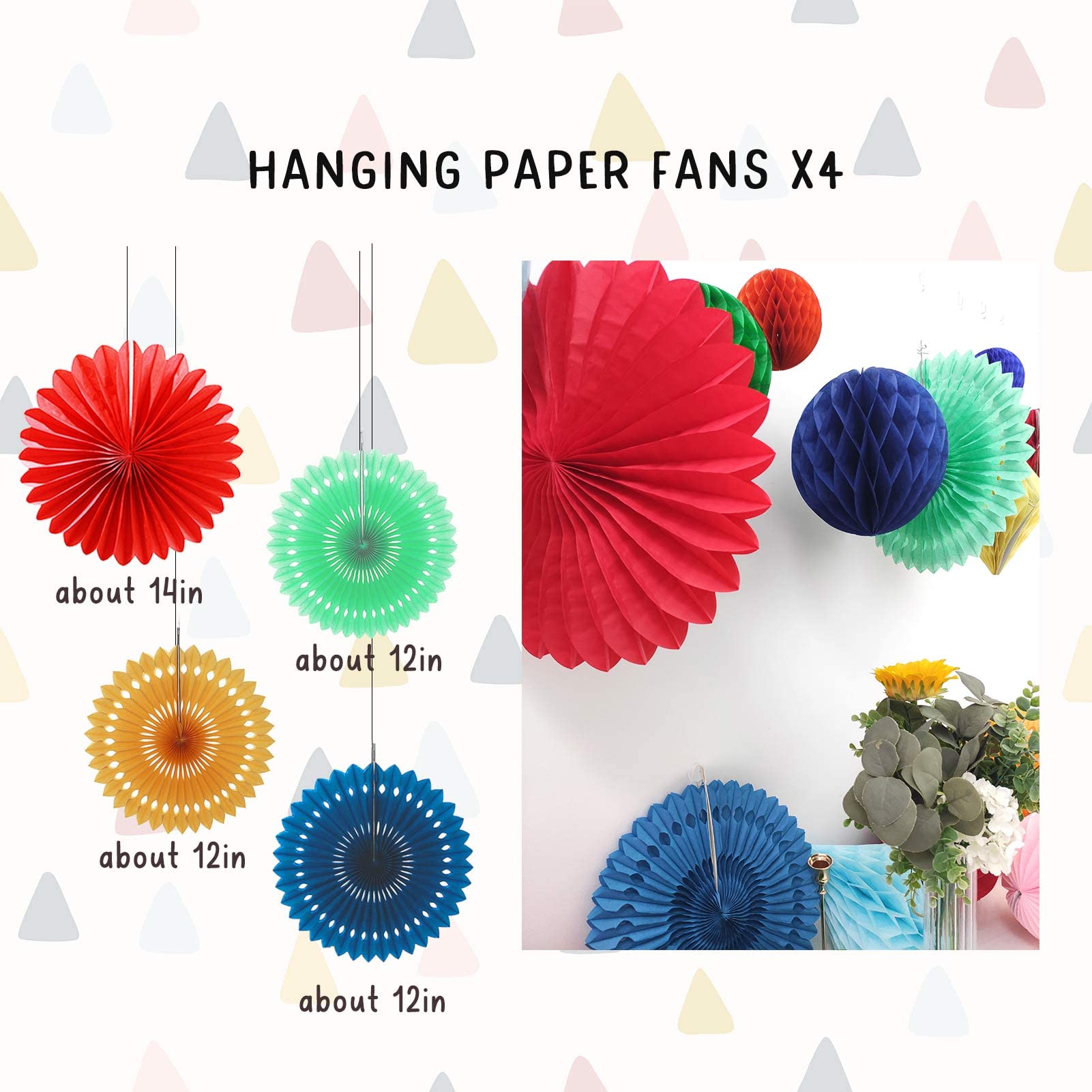 rainbow flower honeycomb balls decoration