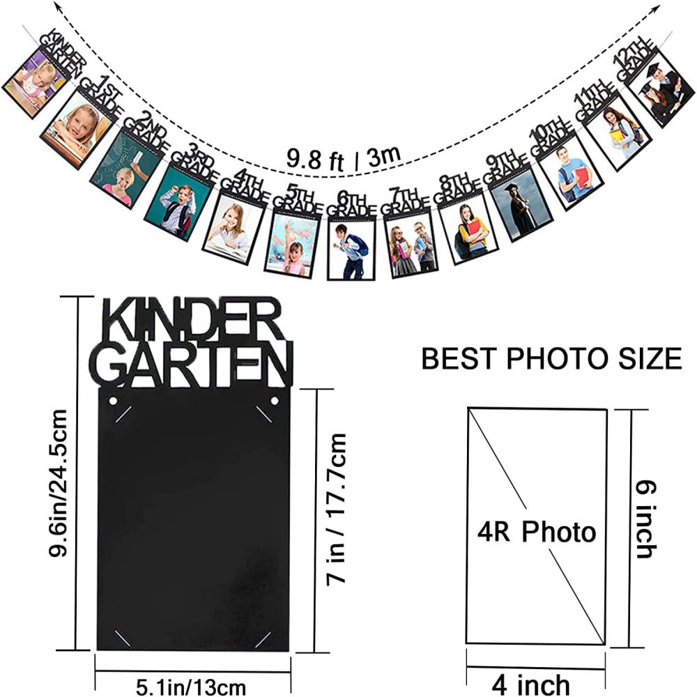 size information about Graduation Photo Banner Kindergarten