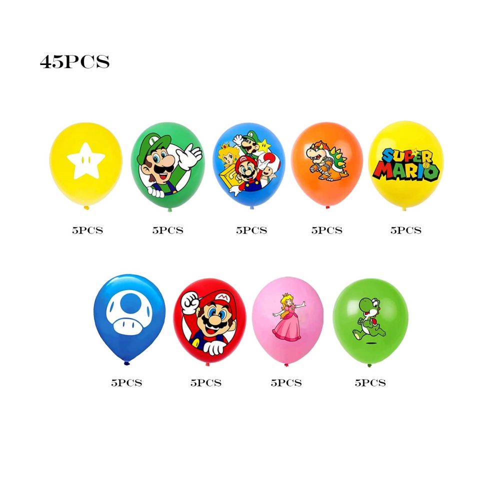 size information about Super Bros Themed Balloons