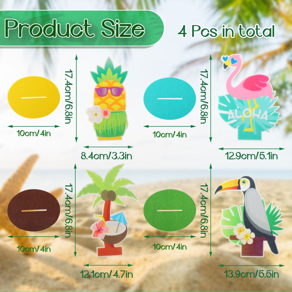 size information about felt centerpieces hawaiian party decorations