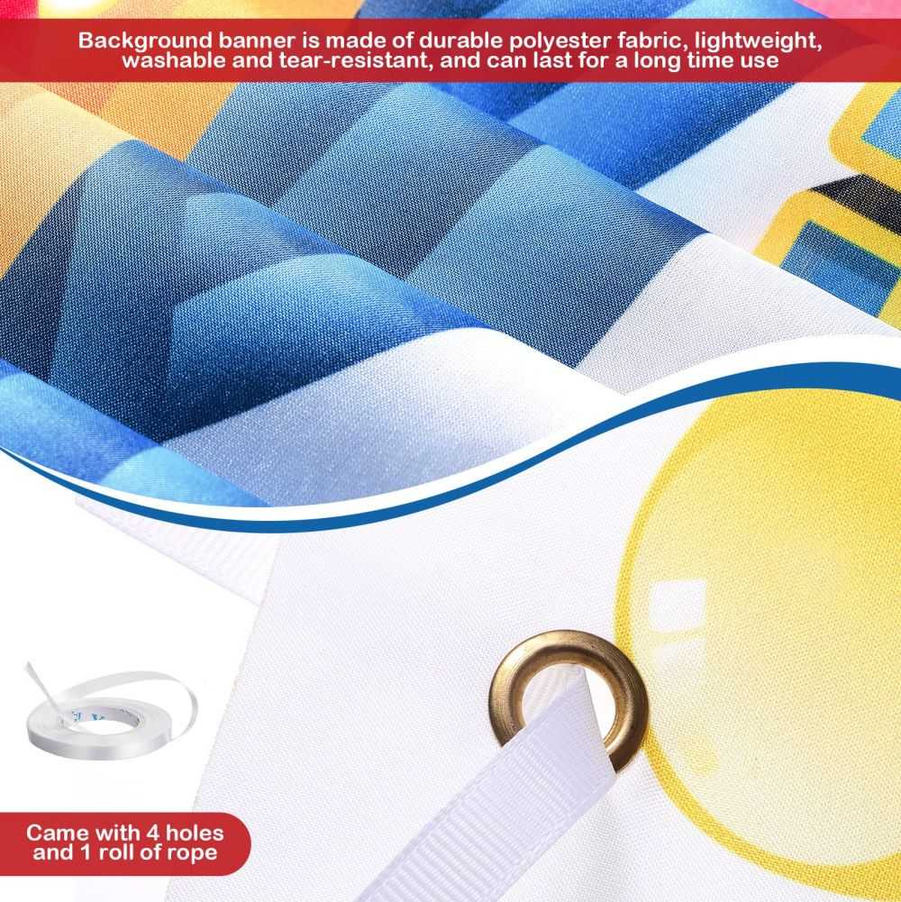 the circus backdrop banner is made of polyester, reliable and reusable