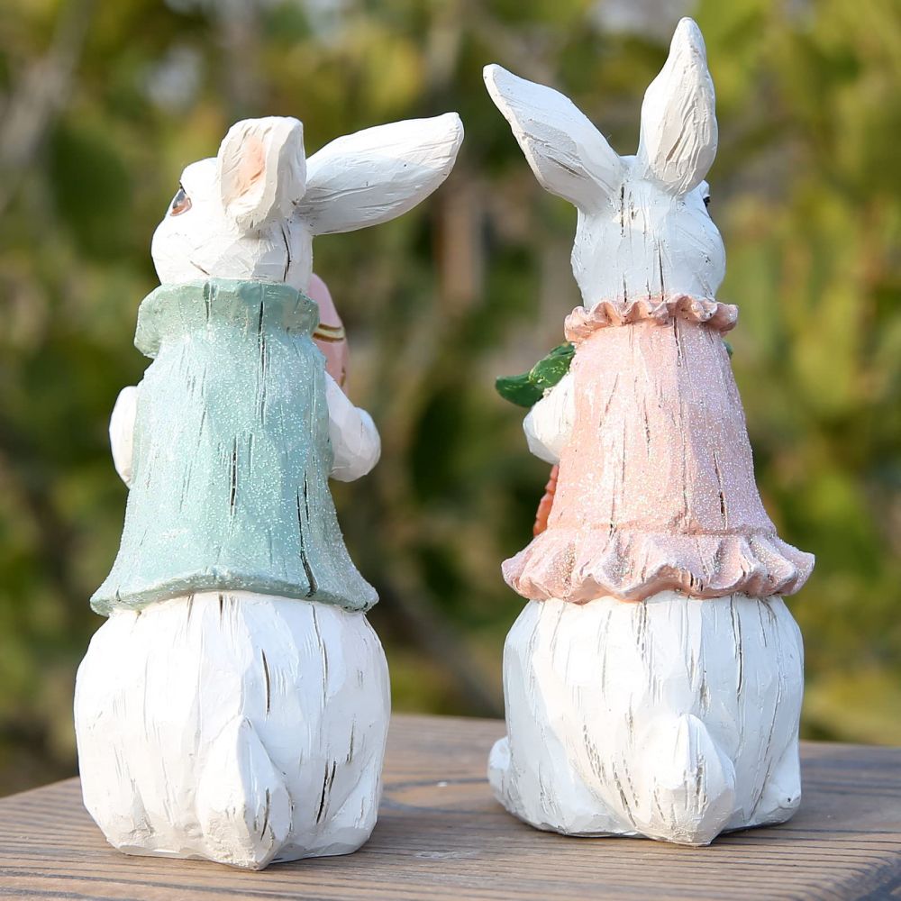 2pcs Bunny Decorations Spring Home Decor Bunny Figurines