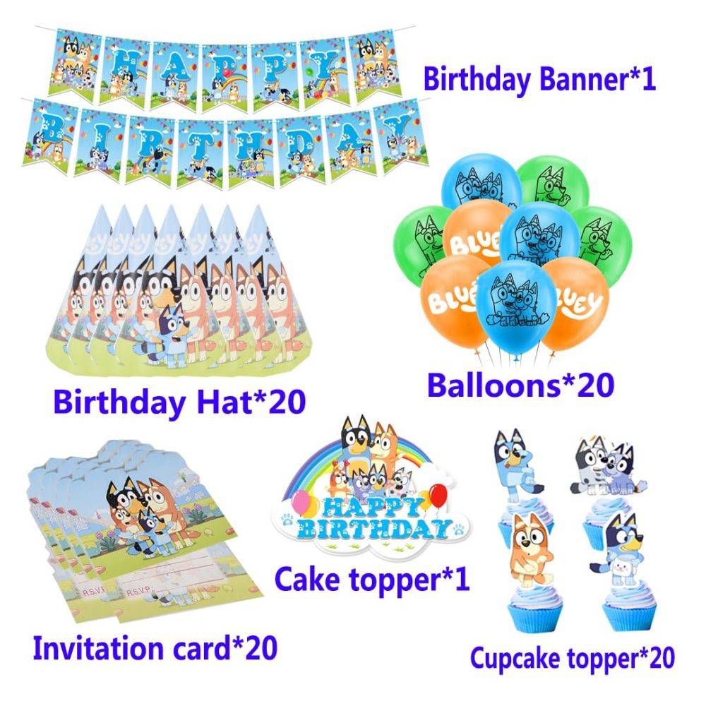 Birthday Balloons Sets, Dog Cartoon Themed Balloons Decoration Sets Children's Birthday Party