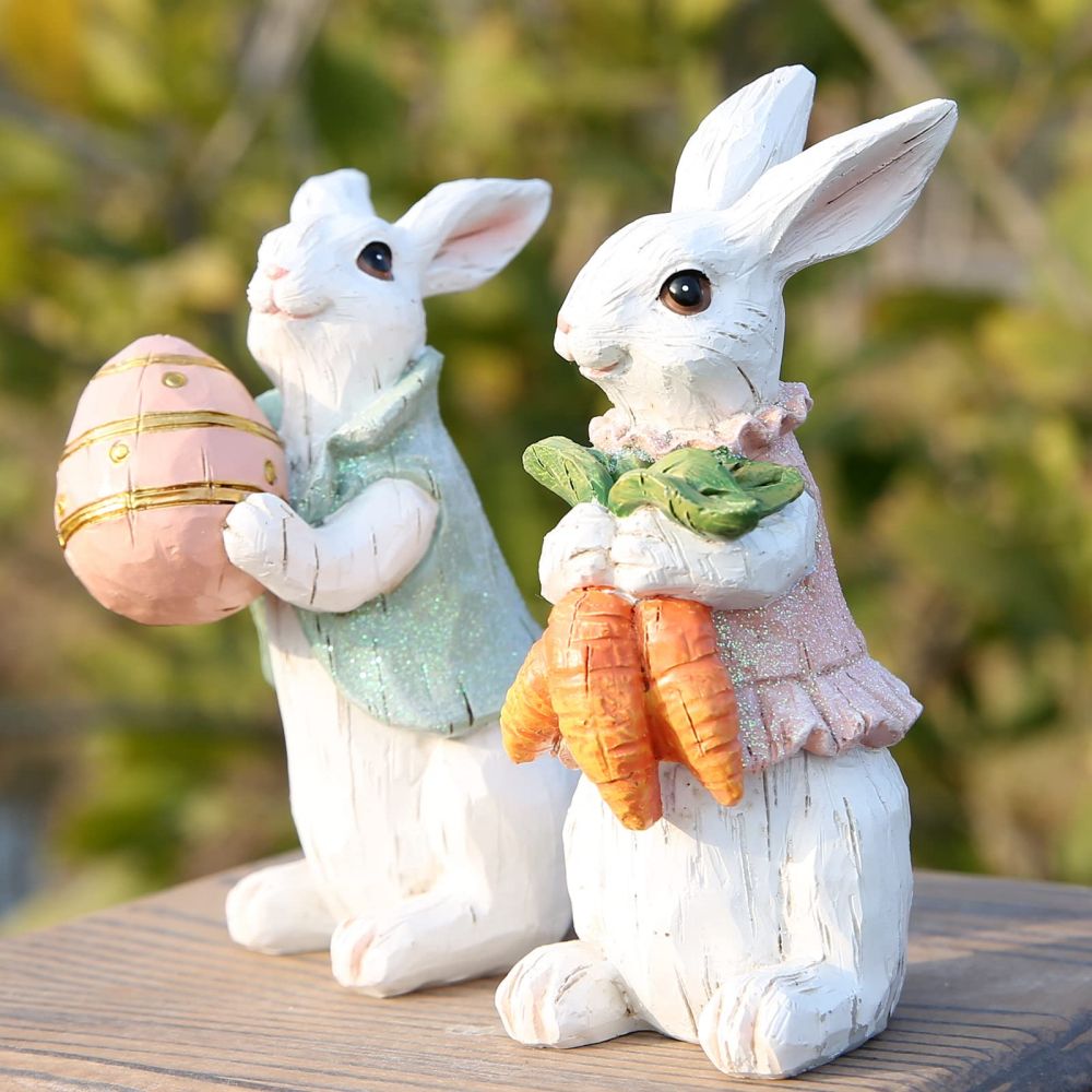 Bunny Decorations Spring Home Decor Bunny Figurines
