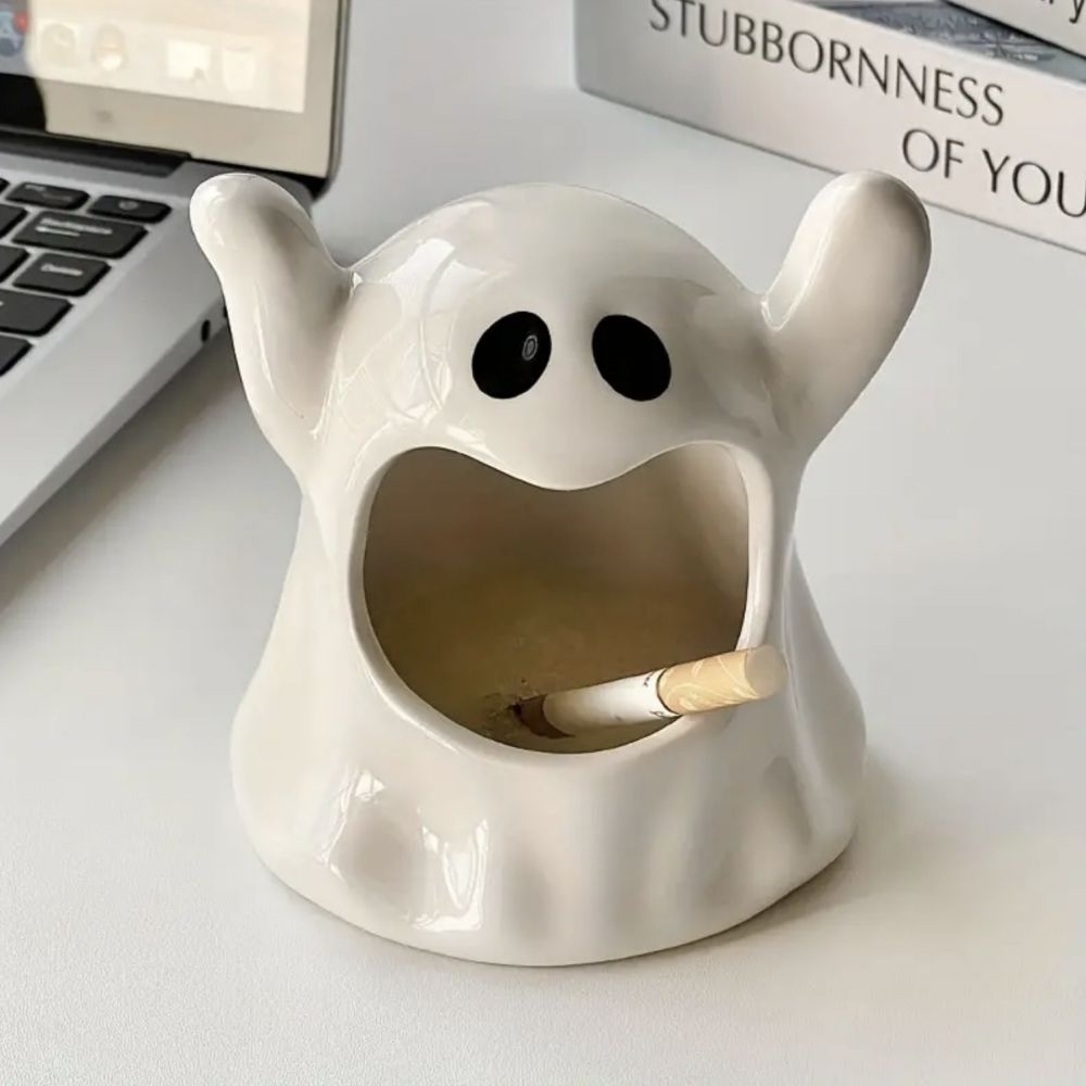 Ceramic Handmade Ghost Candle Holder