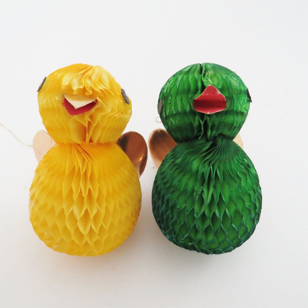 Christmas Bird Ornaments Paper Honeycomb Decorations