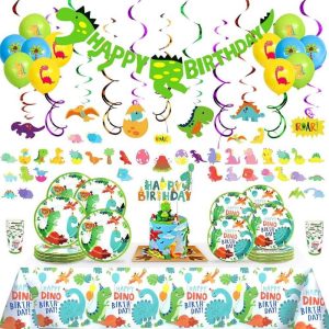 Cute Dinosaur Birthday Party Supplies Decoration