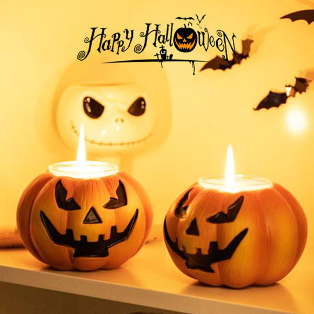 Cute Grimace Pumpkin Candle Holder