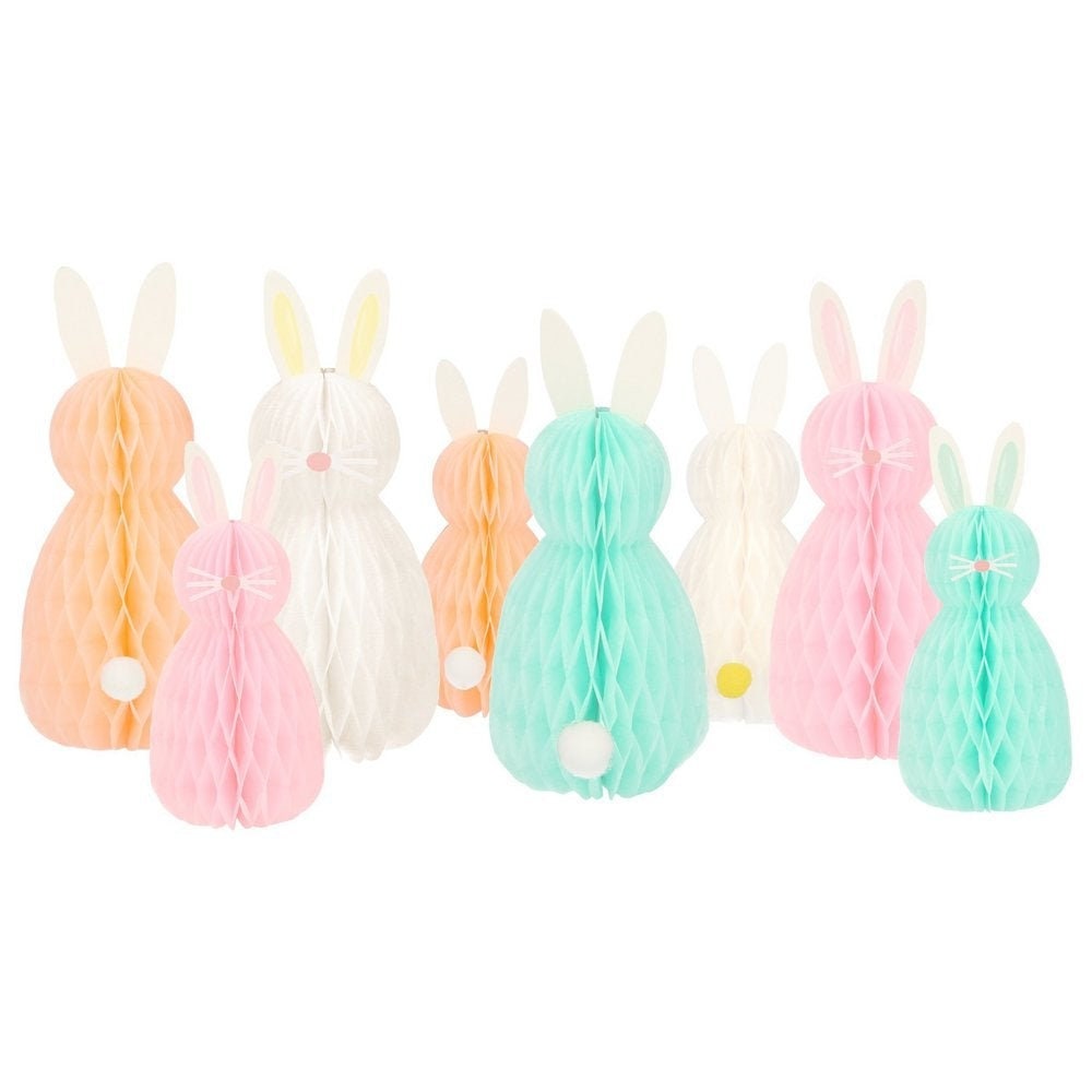 Easter Bunny Honeycomb Decorations Table Centerpieces