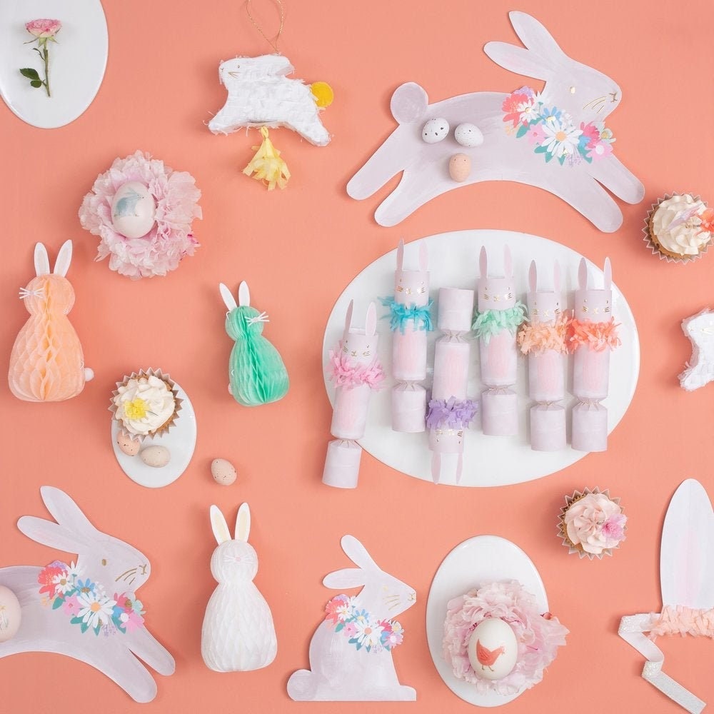 Easter Bunny Honeycomb Table Centerpiece Decorations
