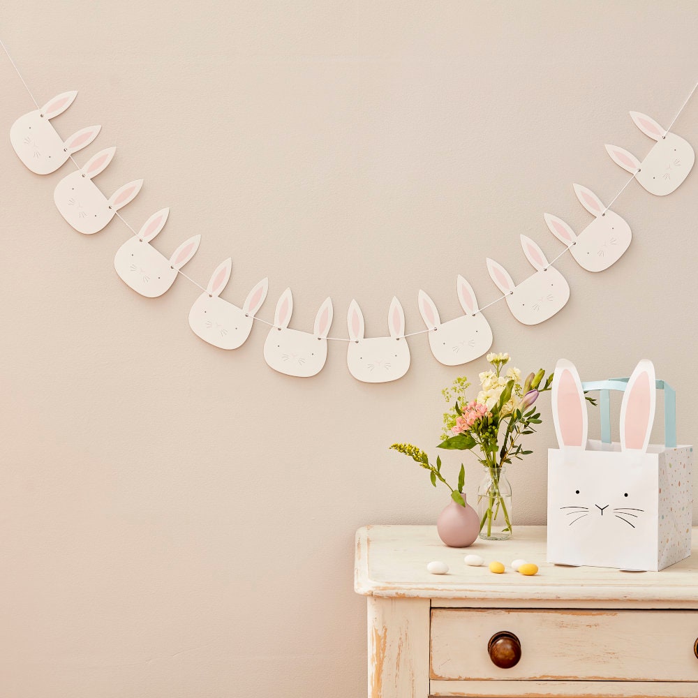 Easter Egg Hunt Decorations Bunny Banner