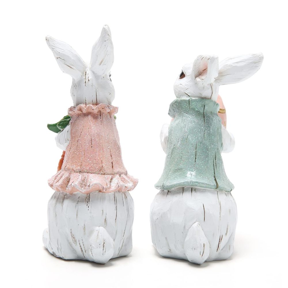 Easter White Rabbit 2pcs Easter Bunny Figurines