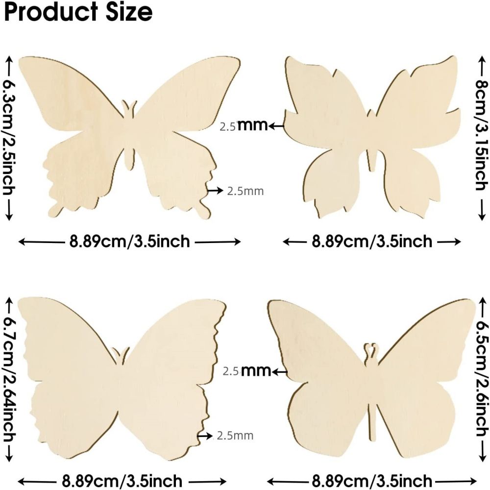 Easter Wooden Decoration DIY Handmade Butterfly Wooden Decorations