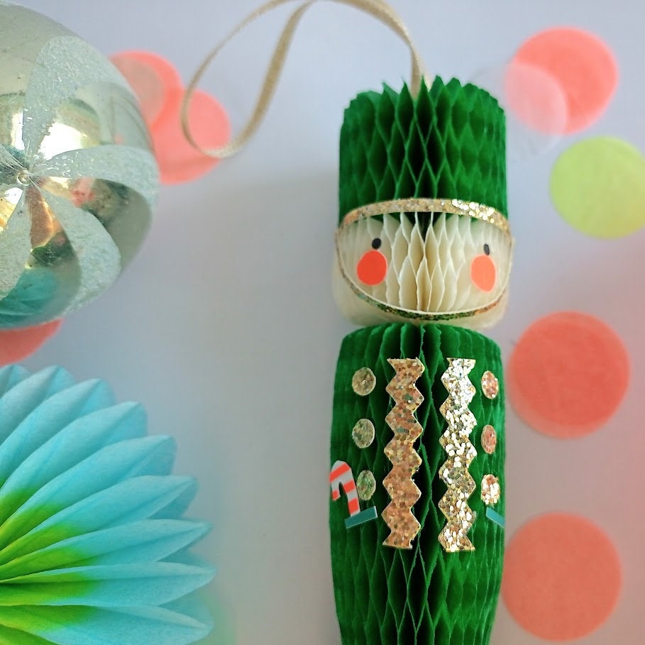 Green Honeycomb Christmas Soldier Tree Ornaments