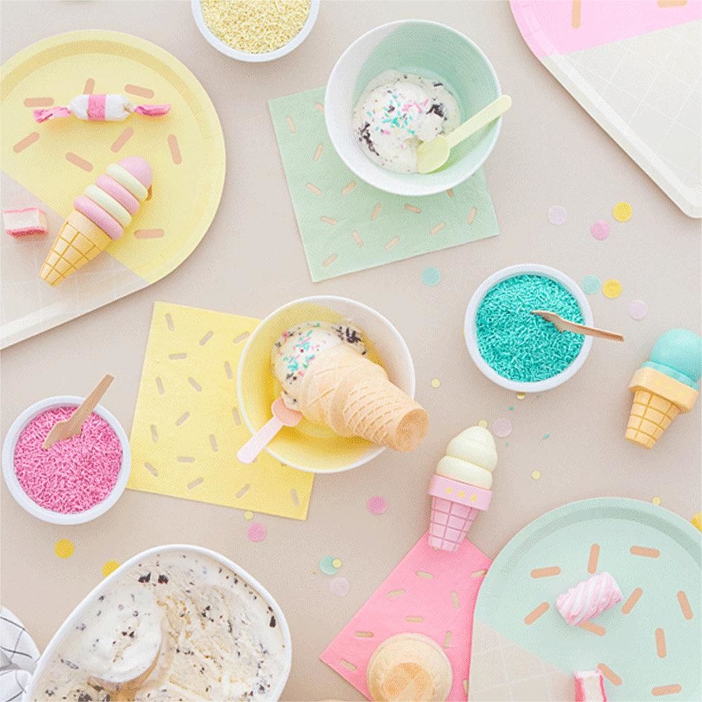 Ice Cream Inspired Paper Plates for Summer Party