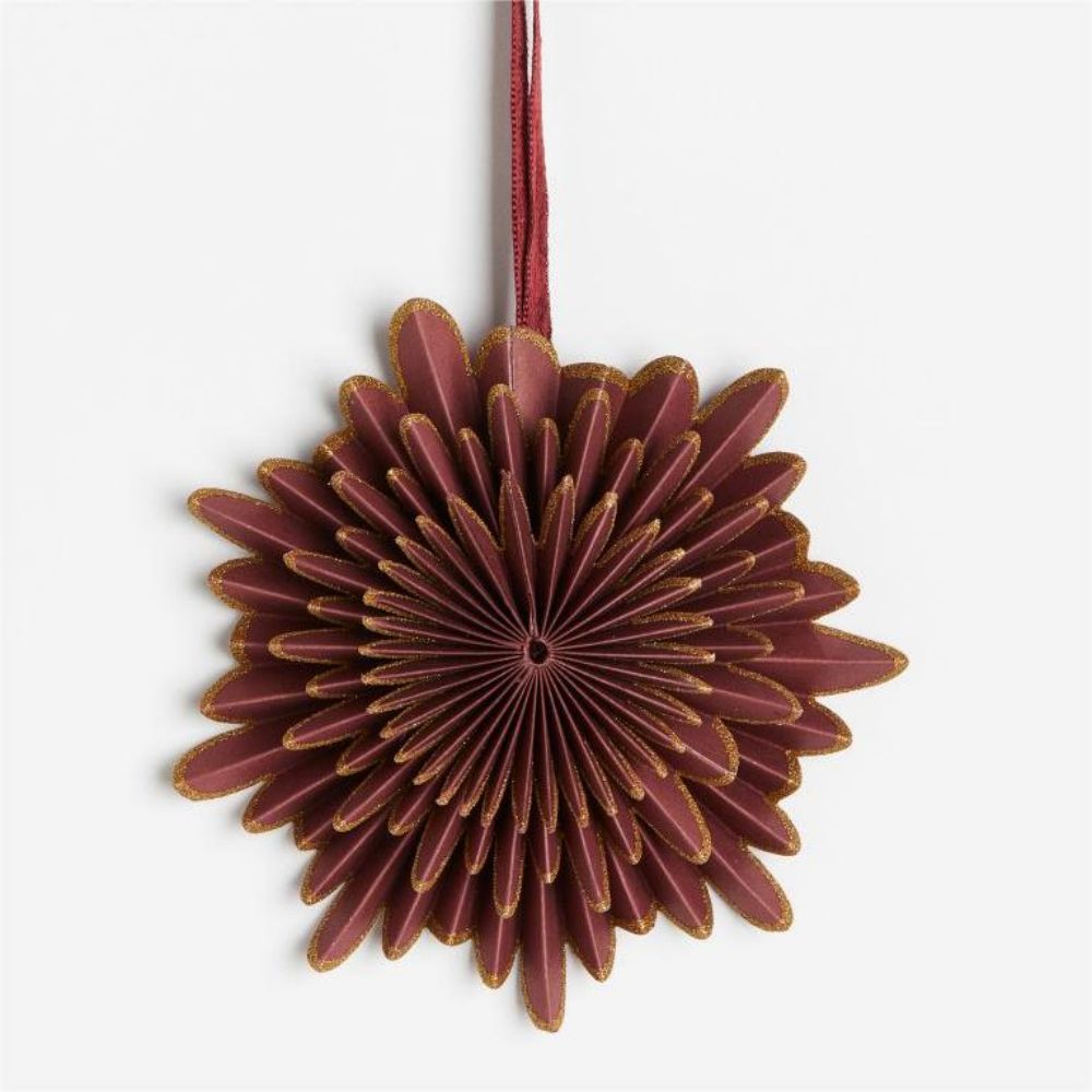 Paper Christmas decoration - Dark red