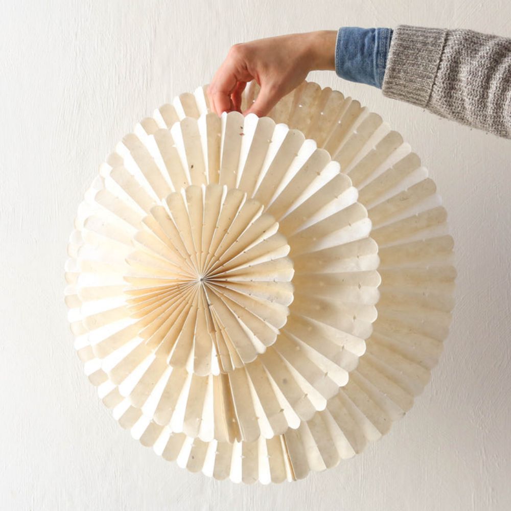 Flake Paper Fans Hanging Paper Snowflake Christmas Decorations
