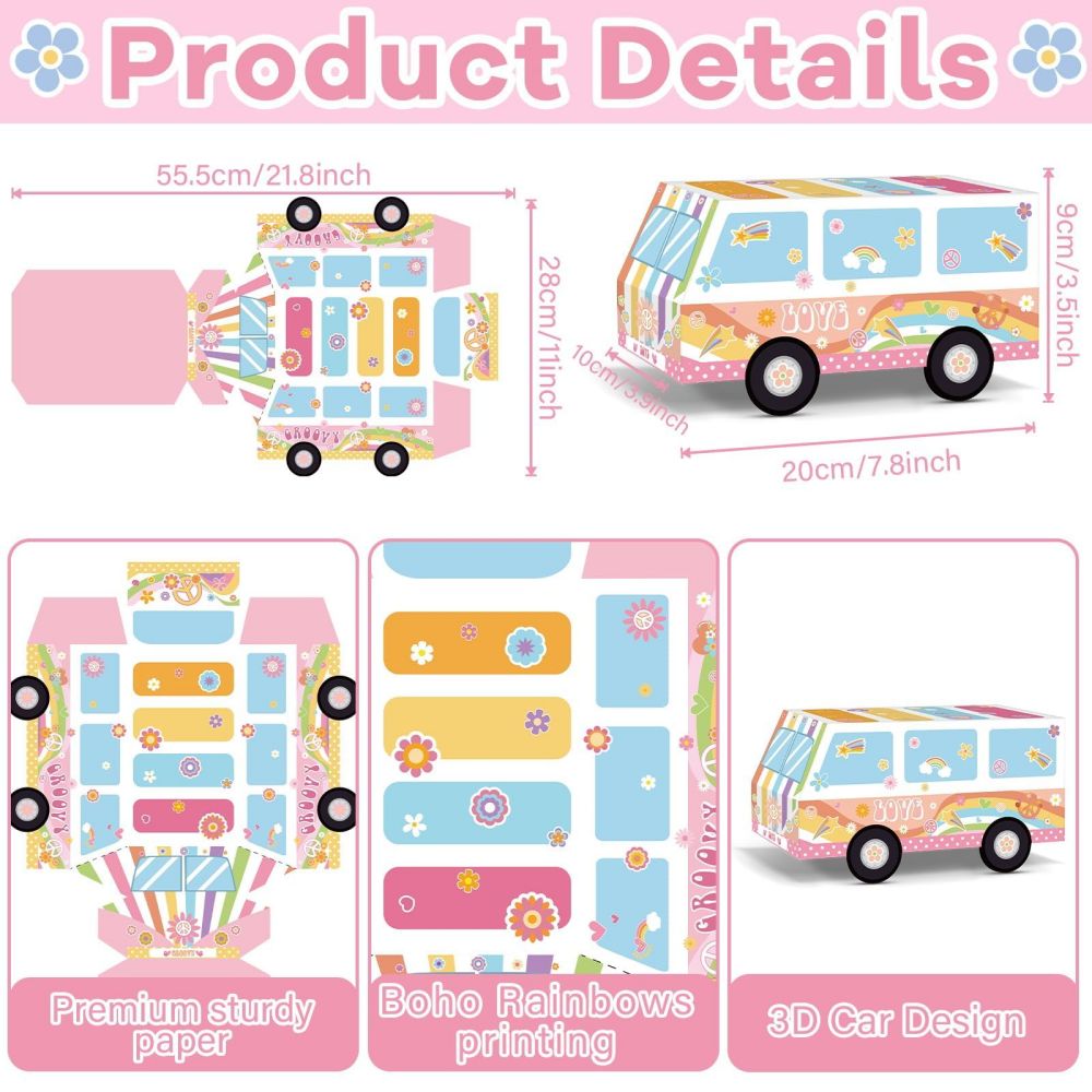 Retro Hippie Groovy Party Truck Boxes