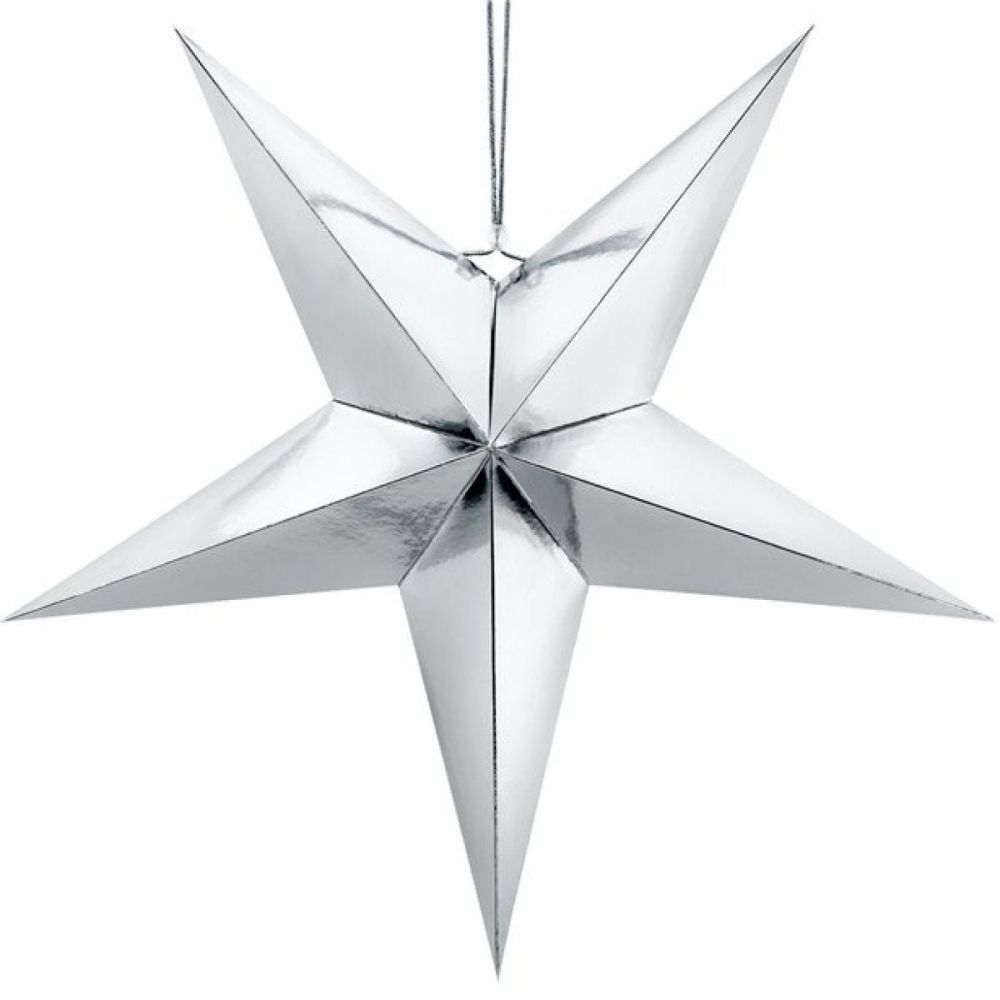 Silver Paper Star Decorations Party Decorations