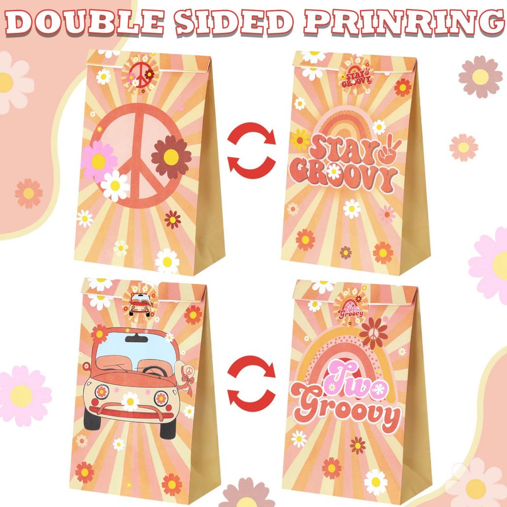 Two Groovy Boho Hippie Party Favors Bags