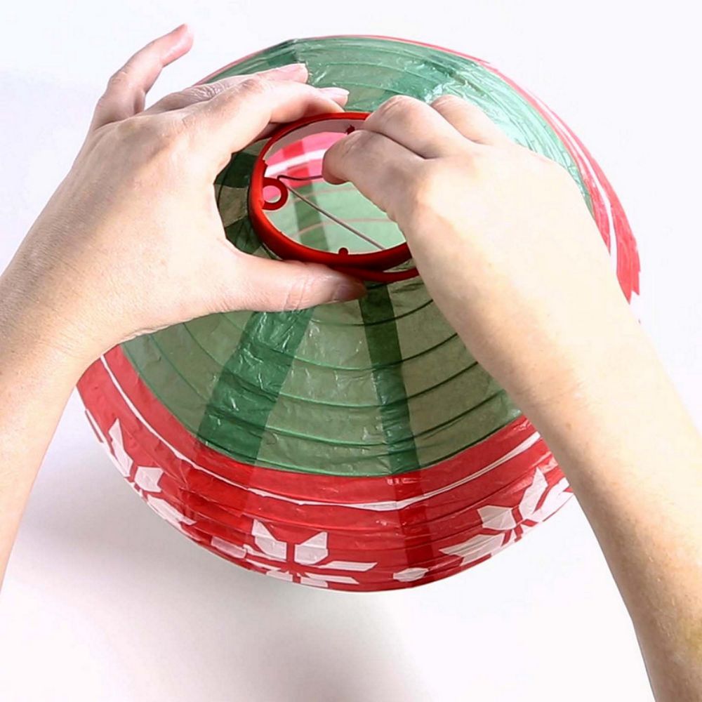 christmas ornaments hanging paper lanterns