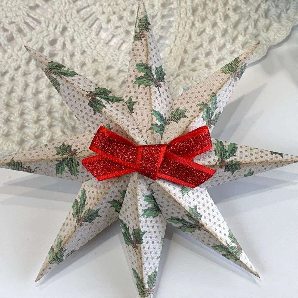 Christmas Paper Stars Handcrafted Christmas Ornaments