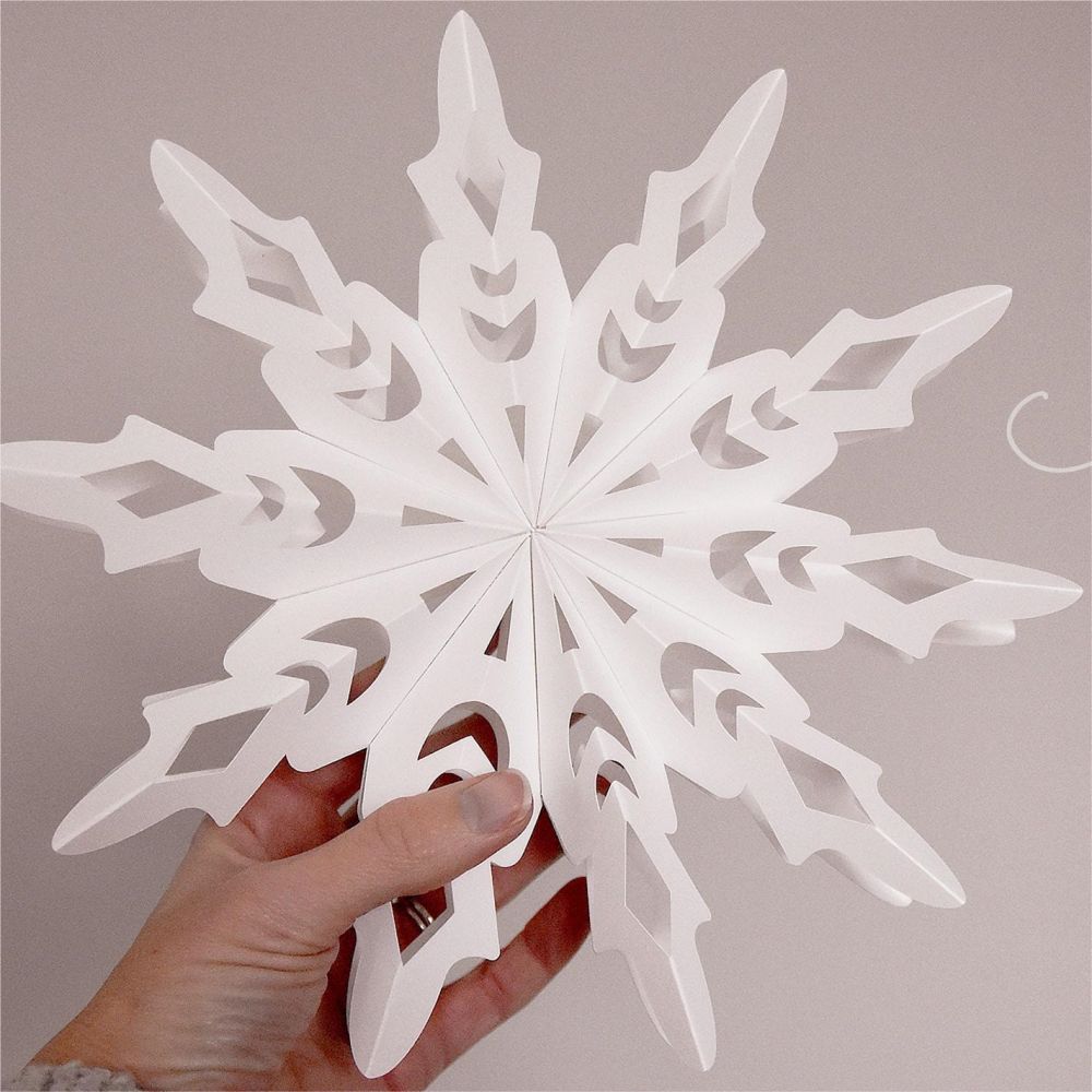 DIY Paper Snowflake Fan Handcrafted Ornament Decoration