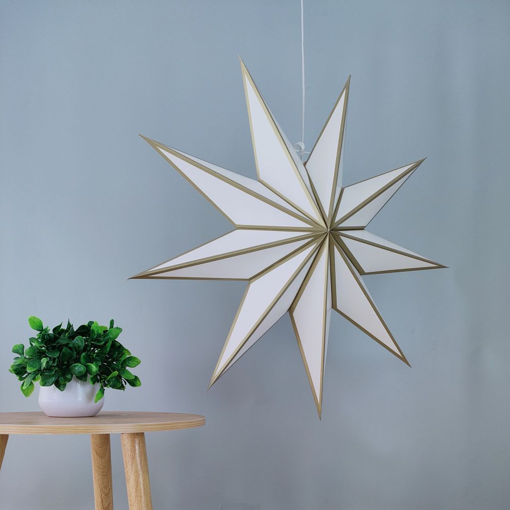 Golden Edge Paper Star Lanterns With Free Sample