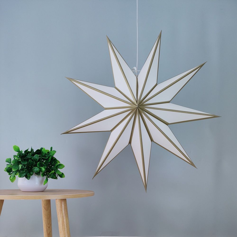 Golden Edge Paper Star Lanterns