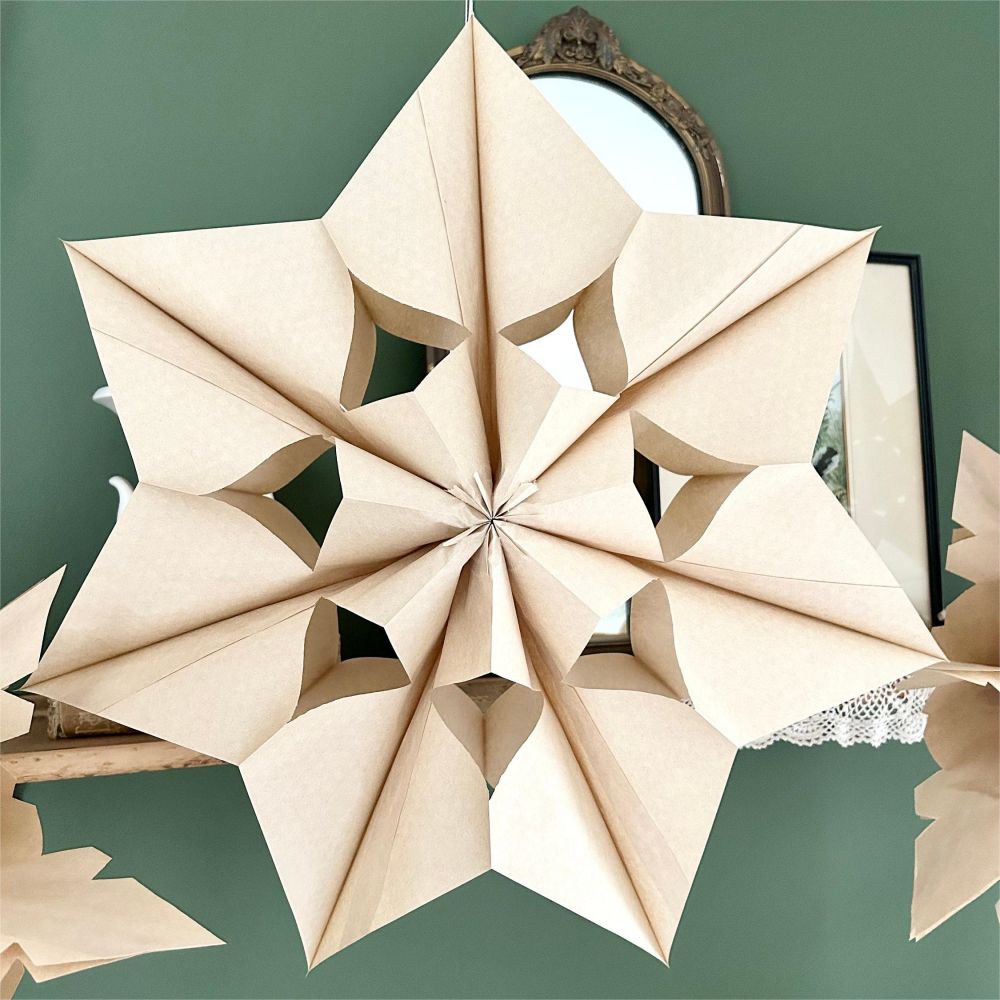 Handmade Christmas Paper Star Snowflakes
