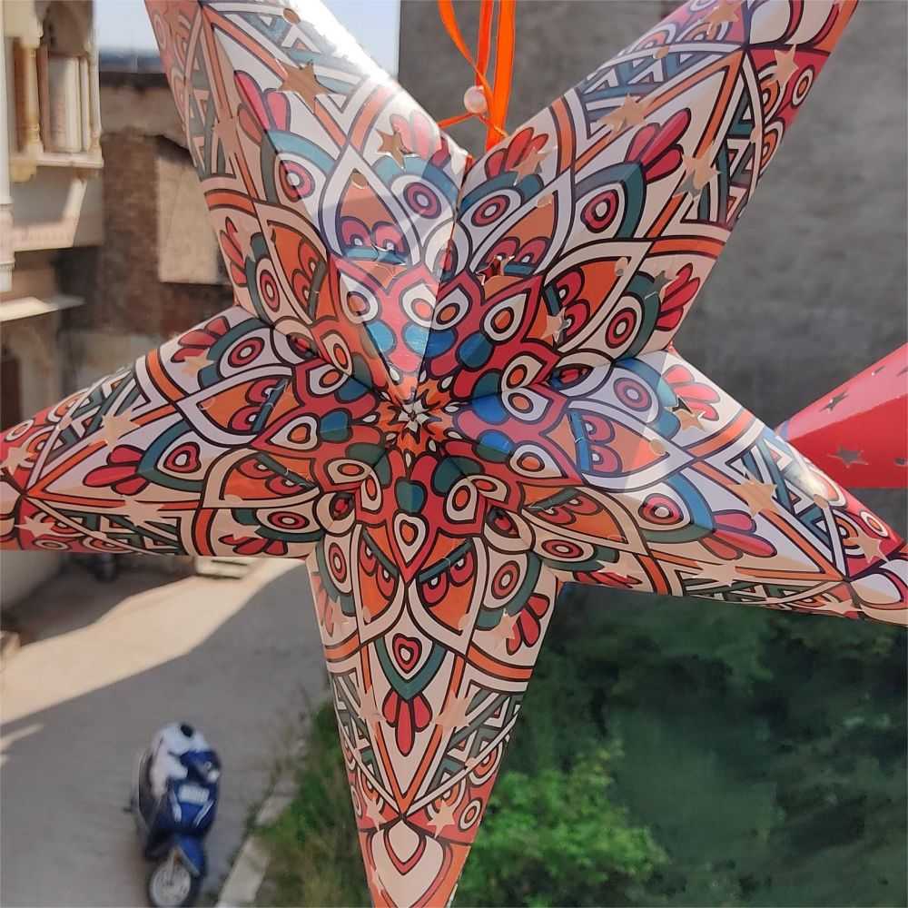 Handmade Paper Star Lights Christmas Tree Ornaments