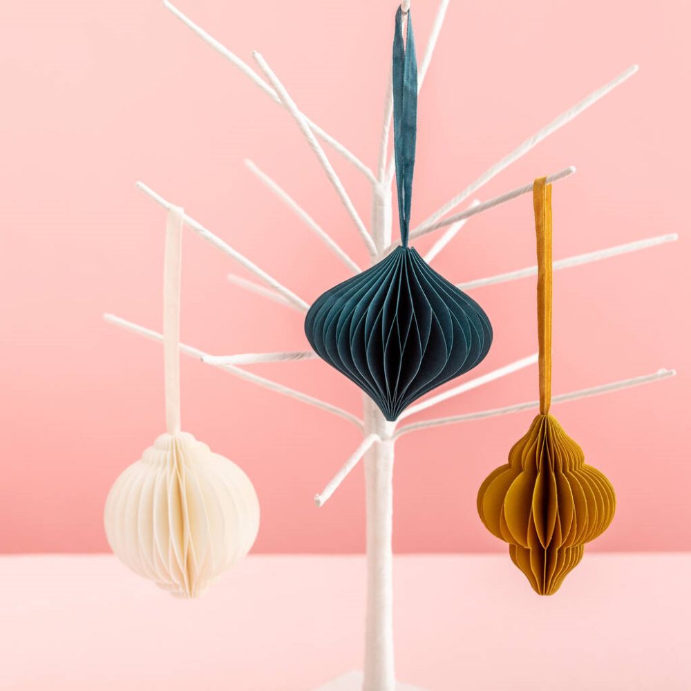Honeycomb Bauble Christmas Tree Decorations