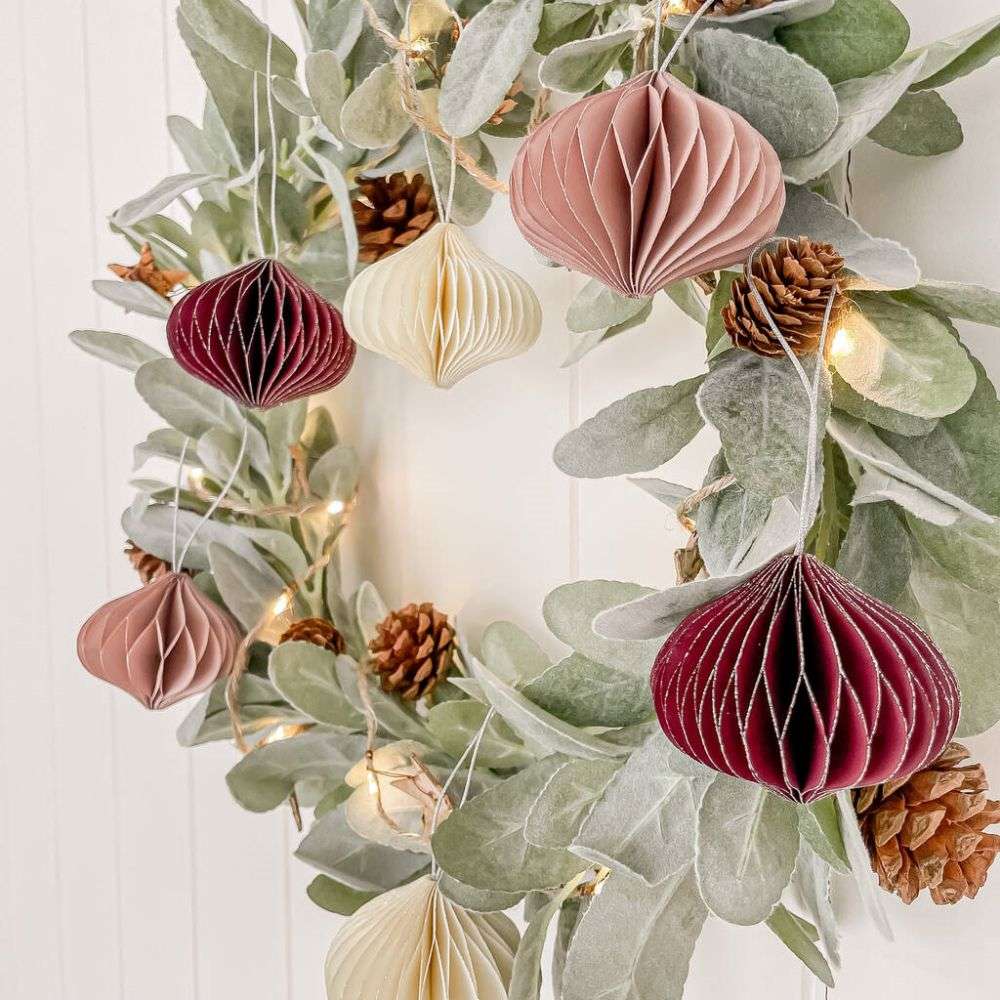 Honeycomb Christmas Baubles Tree Ornaments